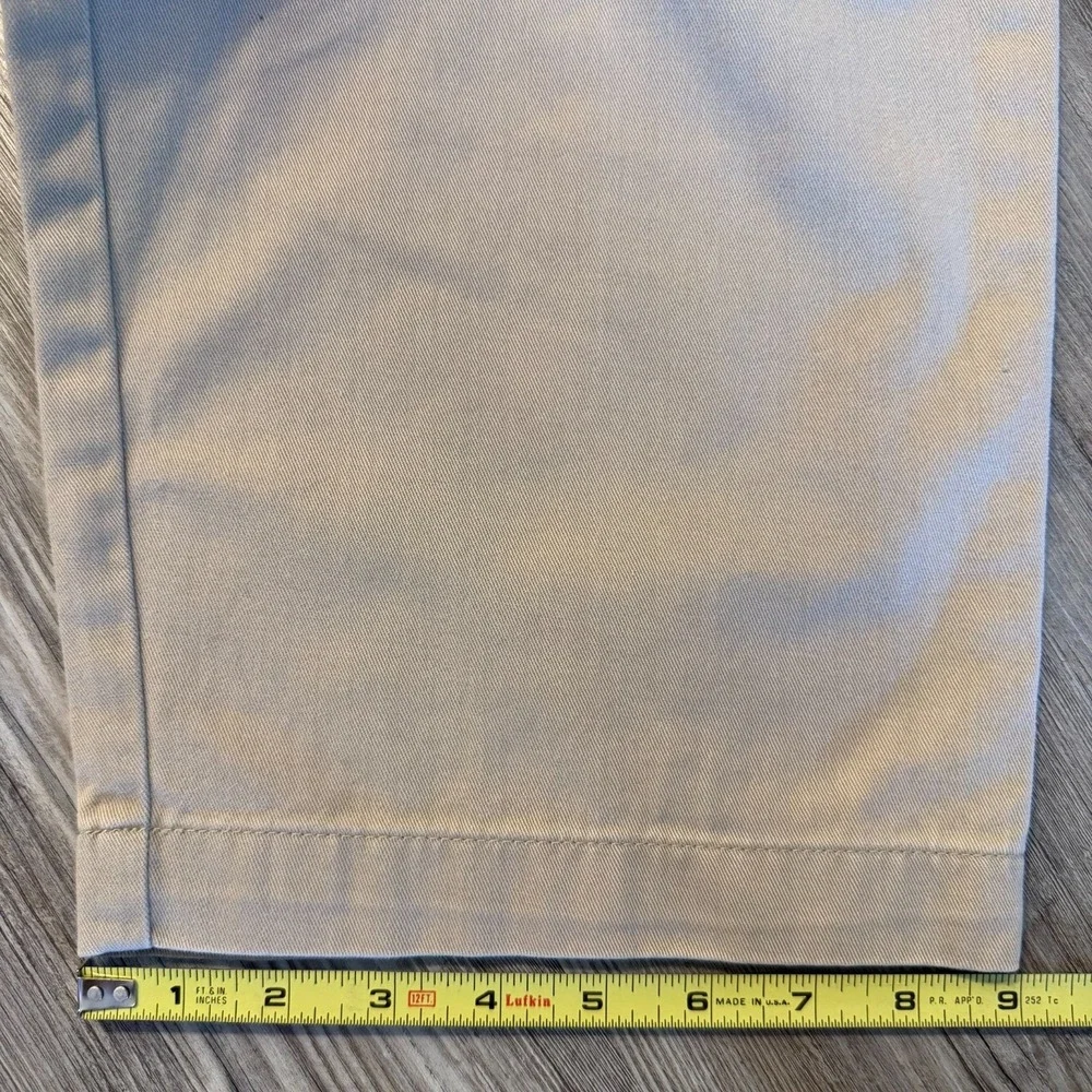 Polo Ralph Lauren Mens 35/30 Vintage Pleated Chino Khaki Pants